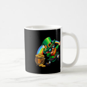 St Patricks Day Dabbing Bitcoin Rainbow Leprechaun Kaffeetasse