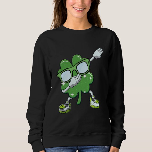 St Patricks Day Dabbing C Boys Girls Dab Dance Sweatshirt (Vorderseite)