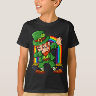 St. Patricks Day Dabbing Kobold Irischer Junge Mäd T-Shirt