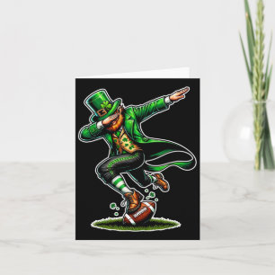 St Patricks Day Dabbing Leprechaun Boys Girls Foot Karte