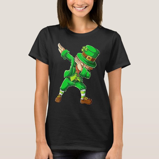 St Patricks Day Dabbing Leprechaun Boys Men Dab Da T-Shirt (Vorderseite)