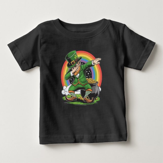 St Patricks Day Dabbing Leprechaun Dab Tance Baby T-shirt (Vorderseite)