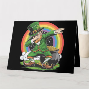 St Patricks Day Dabbing Leprechaun Dab Tance Karte