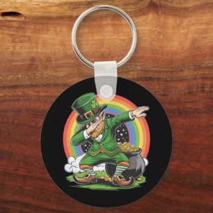St Patricks Day Dabbing Leprechaun Dab Tance Schlüsselanhänger
