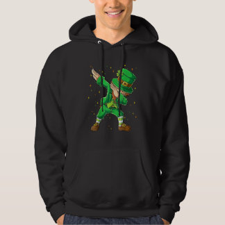 St Patricks Day Dabbing Leprechaun Jungen Kinder M Hoodie