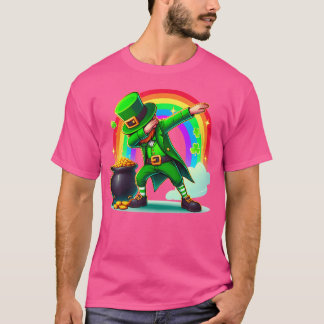 St Patricks Day Dabbing Leprechaun Jungen Mädchen  T-Shirt