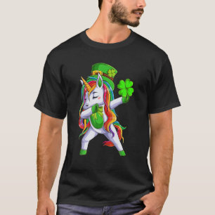 St Patricks Day Dabbing Unicorn Leprechaun Leprico T-Shirt