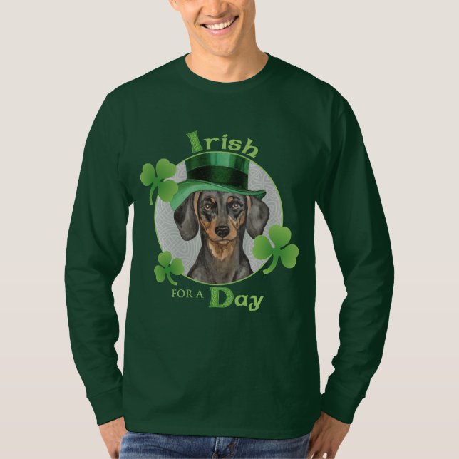 St. Patrick's Day Dackel T-Shirt (Vorderseite)