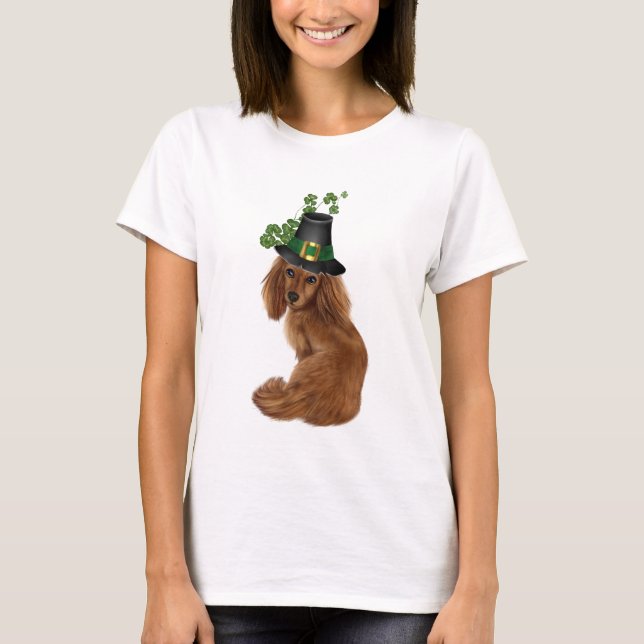 St. Patrick's Day Dackel T - Shirt (Vorderseite)