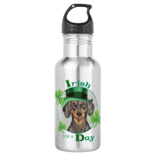 St. Patrick's Day Dackel Trinkflasche