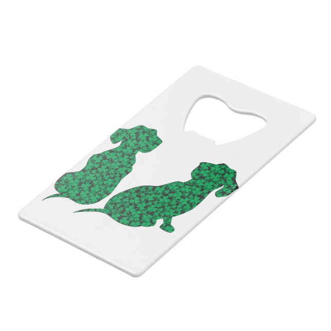 St. Patrick's Day Dackeln Geldbeutel Flaschenöffner (Vorderseite Schrägansicht)