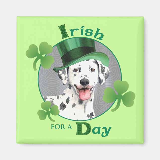 St. Patrick's Day Dalmatiner Magnet (Vorne)