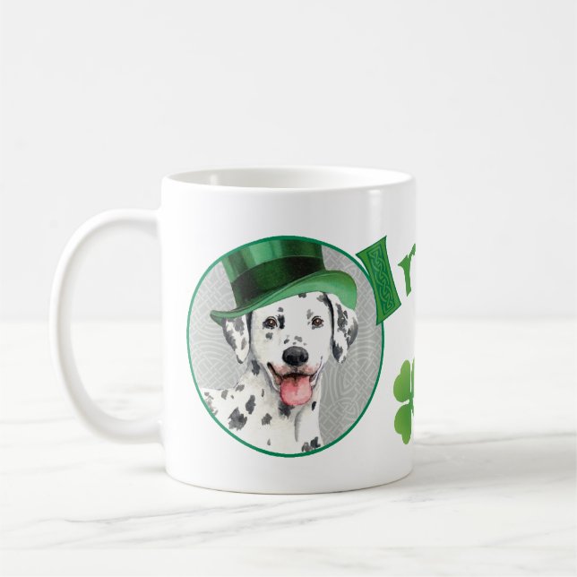 St. Patrick's Day Dalmatiner Tasse (Links)