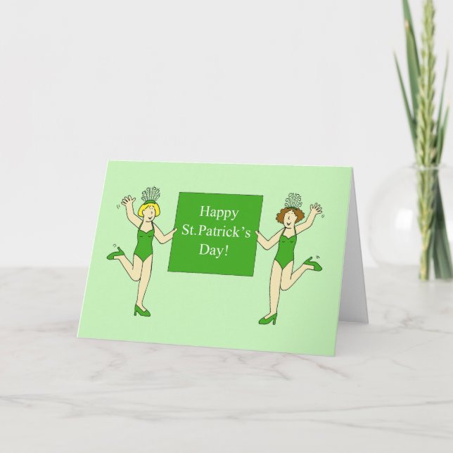 St. Patrick's Day Dancing Ladys Karte (Vorderseite)