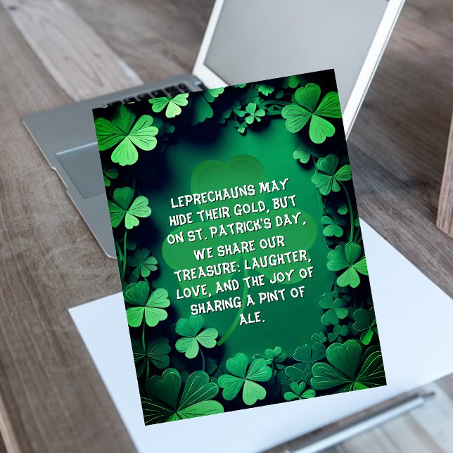St. Patricks Day Dankbarkeit Postkarte (Von Creator hochgeladen)
