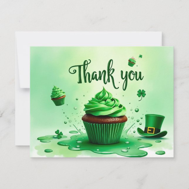 St. Patrick's Day Dankeschön Karte (Vorderseite)