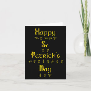 St Patricks Day Deaf Pride Sign Language Asl Aware Karte