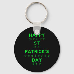 St Patricks Day Deaf Pride Sign Language Asl Aware Schlüsselanhänger