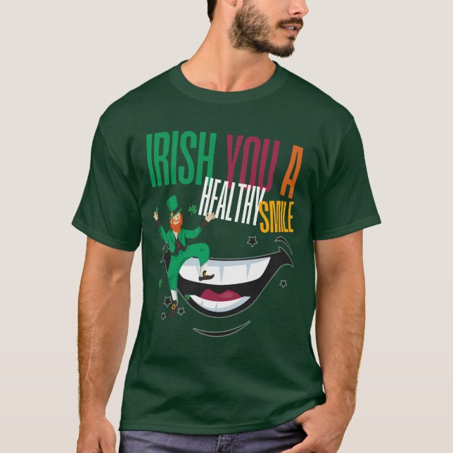 St. Patrick's Day Dentist Smile T-Shirt (Vorderseite)