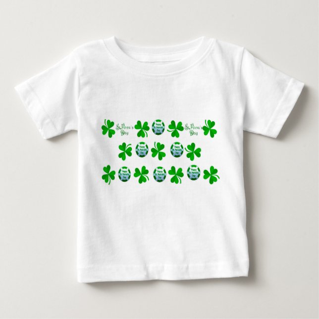 St. Patrick's Day Design Baby-Jersey-T - Shirt-Whi Baby T-shirt (Vorderseite)