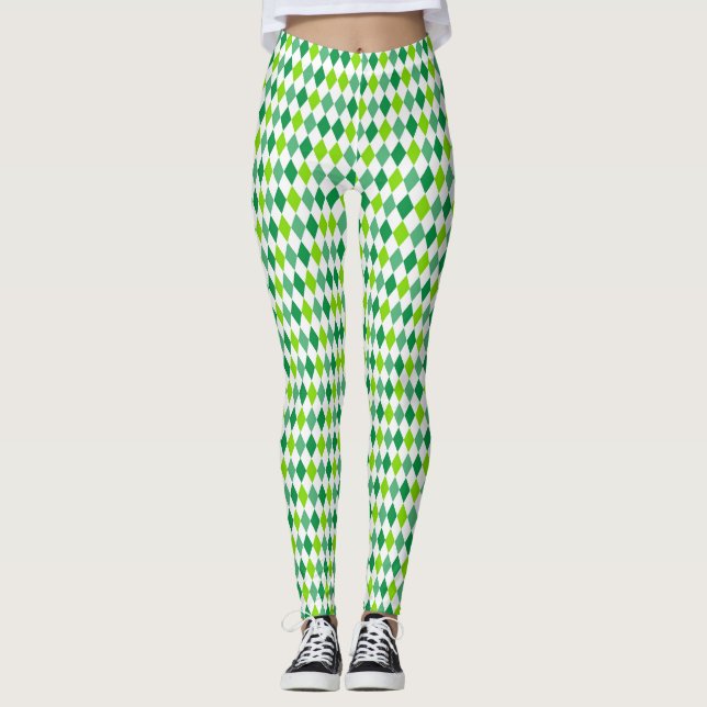 St. Patrick's Day Diamond Shape Pattern-54603 Leggings (Vorderseite)