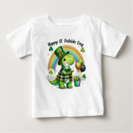 St. Patricks Day Dino Baby T-shirt