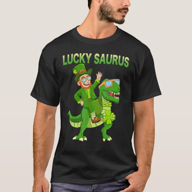 St Patricks Day Dinosaur Happy St Pat Trex Boys Gi T-Shirt (Vorderseite)