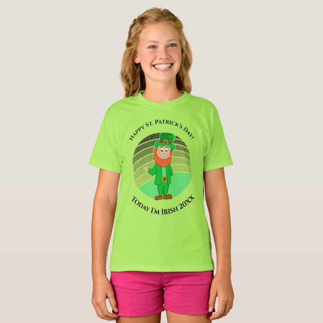 St. Patrick's Day Distressed Irish Leprechaun T-Shirt (Vorne ganz)