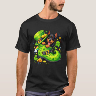 St. Patrick's Day Dobermann Pinscher Kobold T-Shirt