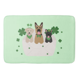 St Patricks Day Dog Mail Badematte