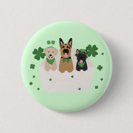 St Patricks Day Dog Mail Button