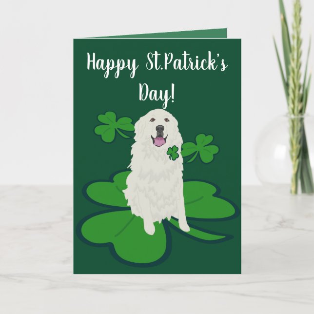St. Patrick's Day Dog Pattern Karte (Vorderseite)