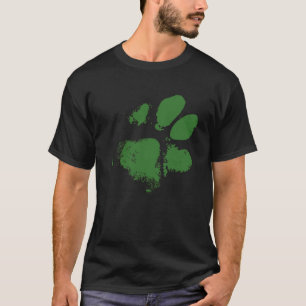 St Patrick's Day Dog Print Green Irish Muddy Paw T-Shirt