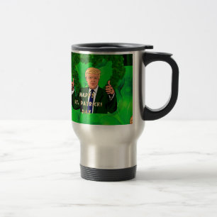 St. Patricks Day Donald Trump Reisebecher
