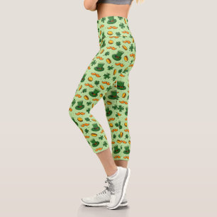 St. Patrick's Day Doodle Capri Leggings