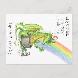 St. Patrick's Day Dragon Postkarte
