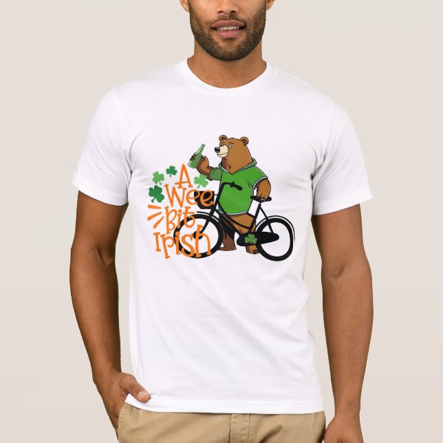 St Patricks Day Drink Bär, Funny Irish Ber T-Shirt (Vorderseite)