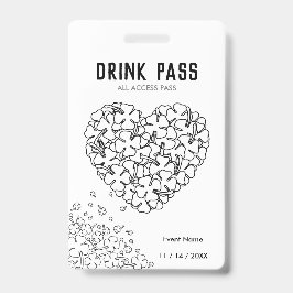St. Patrick's Day Drink Pass Abzeichen Ausweis