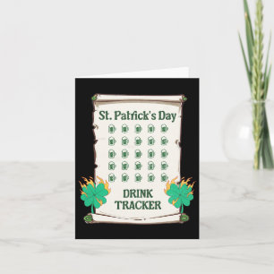 St Patricks Day Drink Tracker Männer Funny Part Karte