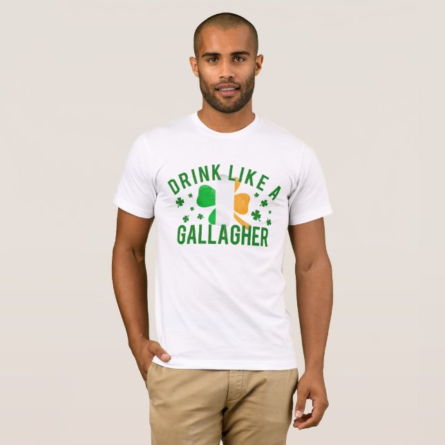 St. Patrick's Day Drink wie ein Gallagher Shirt (Vorne ganz)