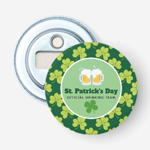 St. Patrick's Day Drinking Team Clover Pattern Flaschenöffner