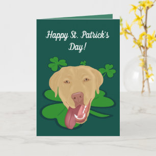St. Patrick's Day Dudley Labrador Karte