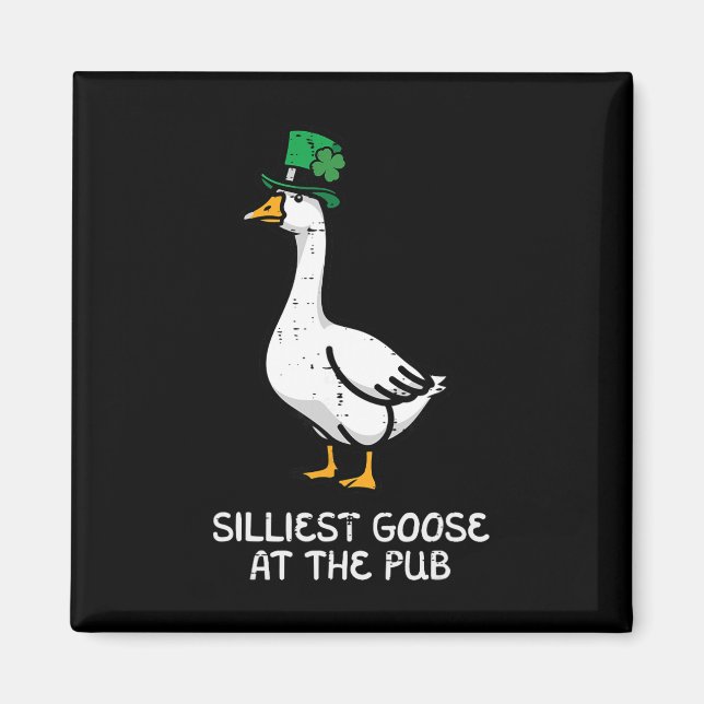 St Patricks Day dümmster Gans Pub Saint Pattys Män Magnet (Vorne)