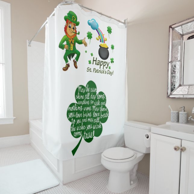 St. Patricks Day Duschvorhang (Beispiel)