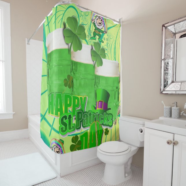 St. Patricks Day Duschvorhang (Beispiel)