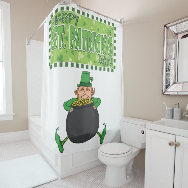 St. Patricks Day Duschvorhang (Beispiel)
