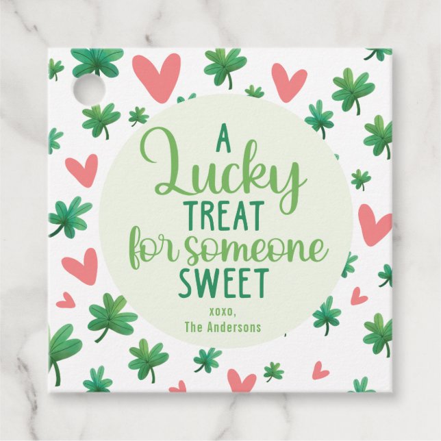 St Patrick's Day - Eine glückliche Leckerei für je Geschenkanhänger (Vorderseite)