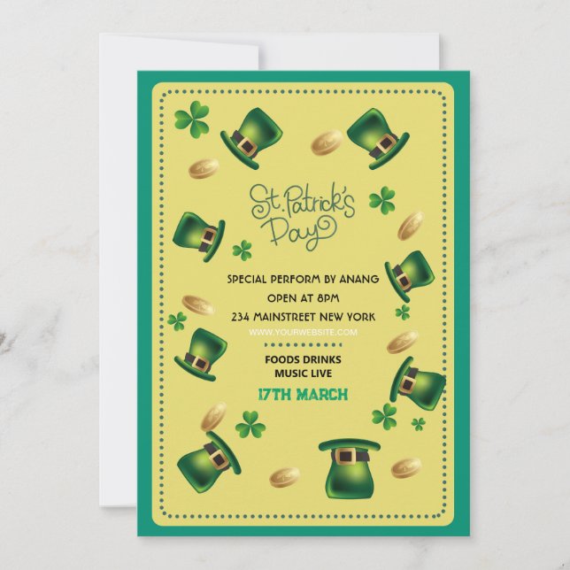 St. Patrick's Day Einladung (Vorderseite)