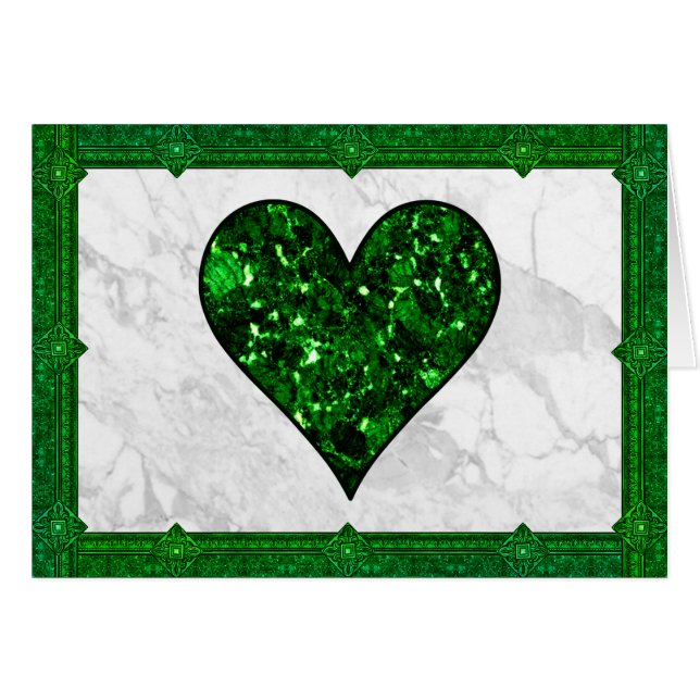 St. Patrick's Day Emerald Heart (Vorderseite (Horizontal))