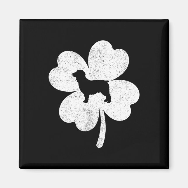 St Patricks Day English Springer Spaniel Lucky Sha Magnet (Vorne)